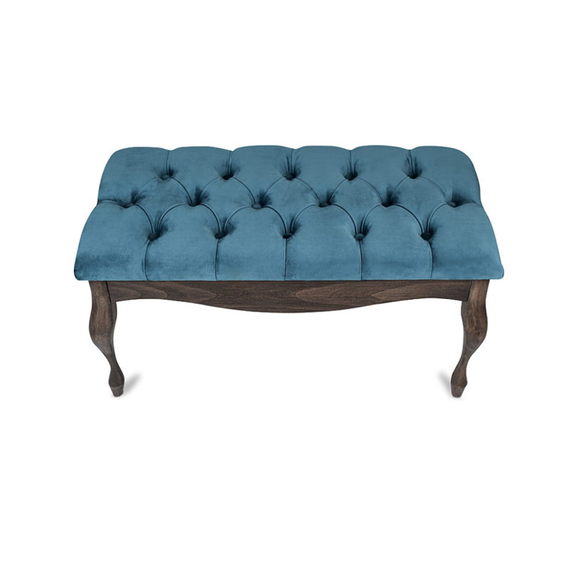 Moorebank 100% Polyester Upholstered Bench, H40 x W120 x D40cm, Green/Wenge