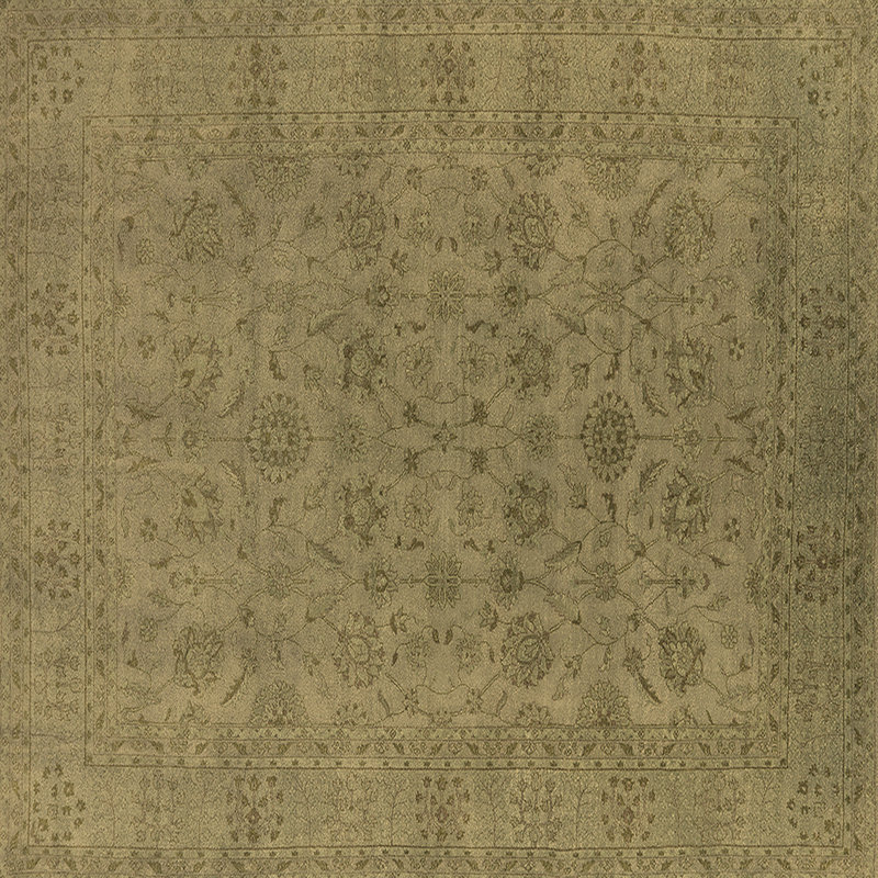 Tapis brun lavable à la machine Lenka Mid-Century Modern 1600, Carré 4 pi