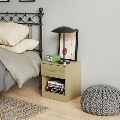 Delona 1 Drawer 40Cm W Chest of Drawers Nightstand Bedside Cabinet