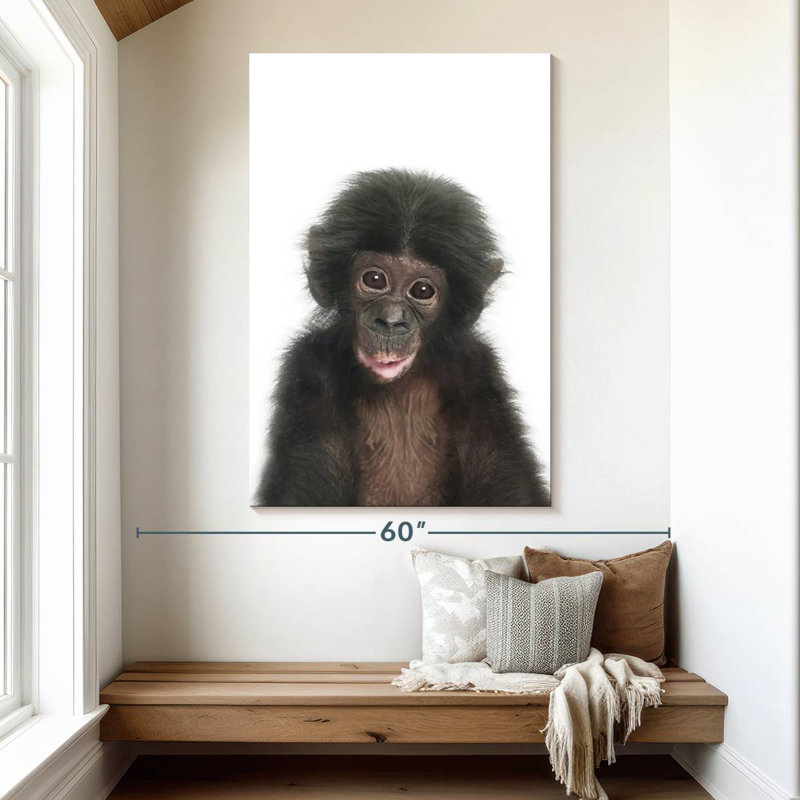 Bébé singe Brampt, H 51 po x l 34 po