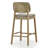 Set of 2 Azura Beige Fabric Counter Stool with Washed Wood Legs-1698897148