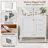 36" Bathroom Vanity with Solid Pine Frame, 1 Soft Close Door and 3 Drawers , Modern Storage Cabinet-795351208