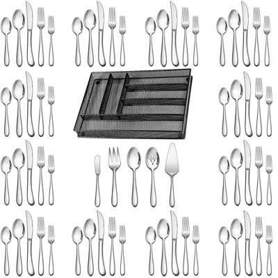 Latitude Run® Stainless Steel Flatware Set - Service for 12