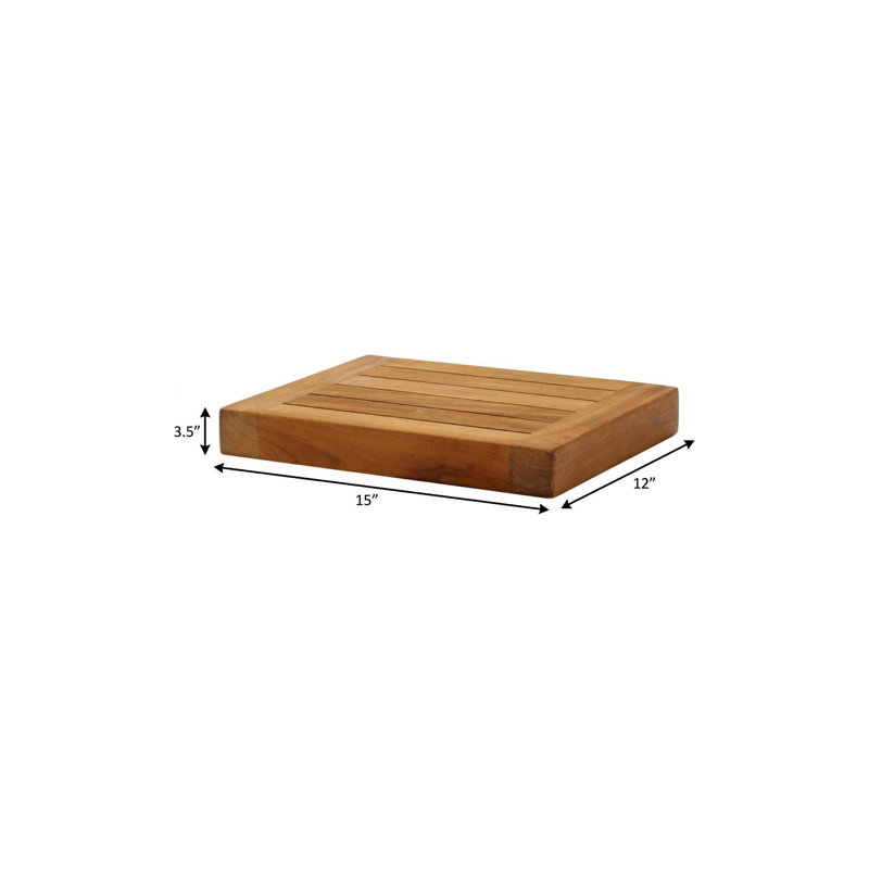 Étagère murale flottante en bois massif brun de 30 cm