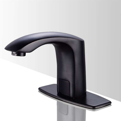 BathSelect Naples Matte Black Commercial Automatic Motion Sensor Faucet
