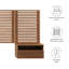 Tête de lit murale Render King et tables de chevet modernes par Modway-88459748