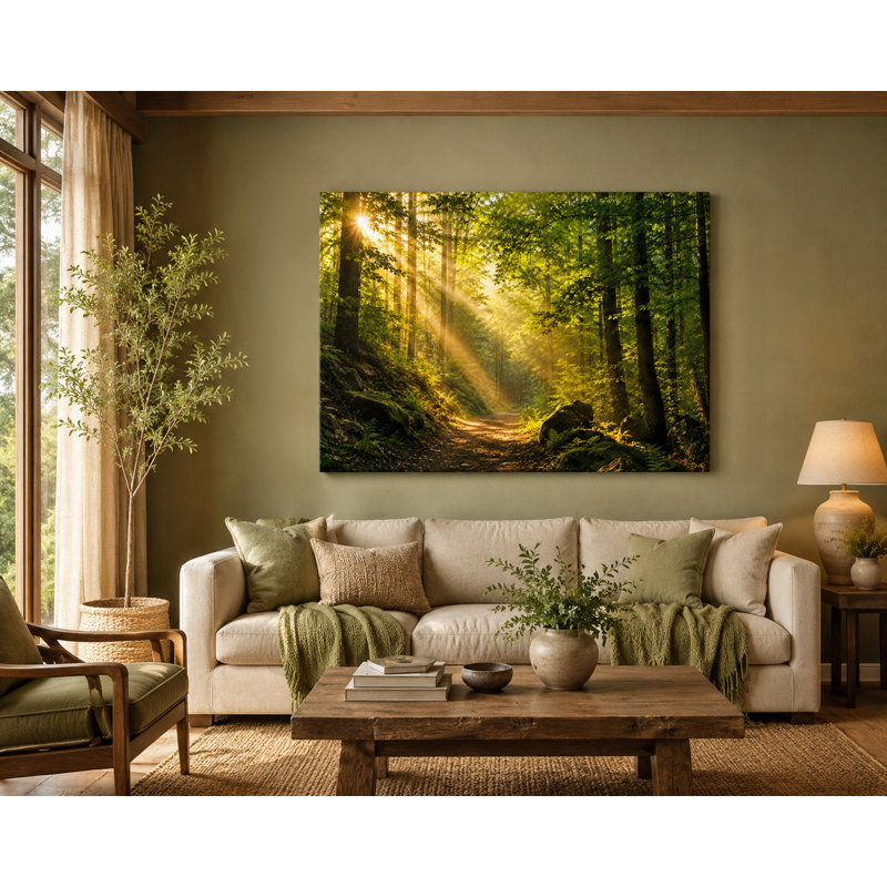 «Forest Light Path», art mural sur toile tendue, 32"H x 48"W x 1.5"D