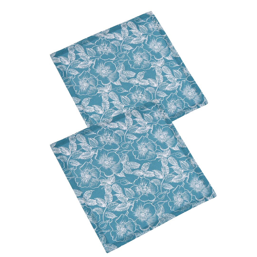 Serviette Calixto Floral Quadratisch