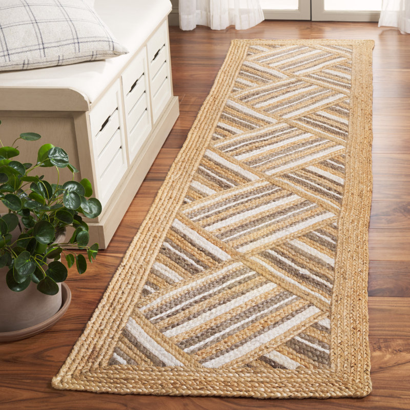 Melanda Natural Fiber Flat Weave Jute Pile Rug, Runner 2'3" x 9'