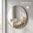 Large Round Silver Metal Framed Wall Mirror with Shatterproof Design for Modern Home Decor