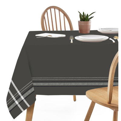 Solid Color Cotton Blend Tablecloth