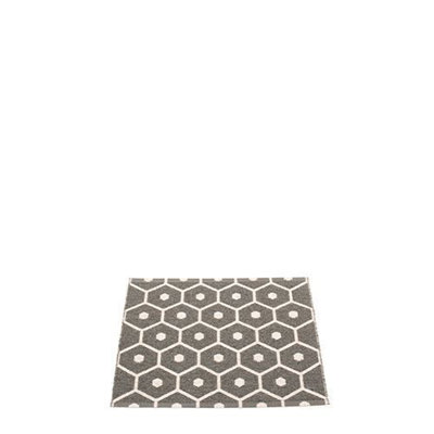 Geometric Area Rug in Charcoal/White