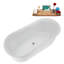 Baignoire de trempage autoportante 67 "avec drain interne 67" Streamline N4540BGL-102144475