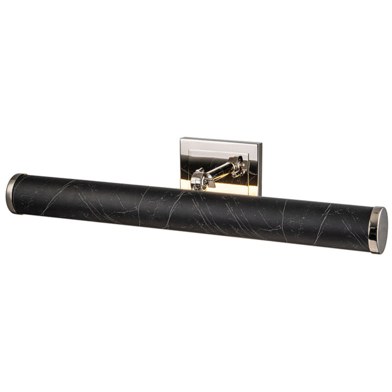 Grande lampe pour tableau, Nickel poli / noir satiné