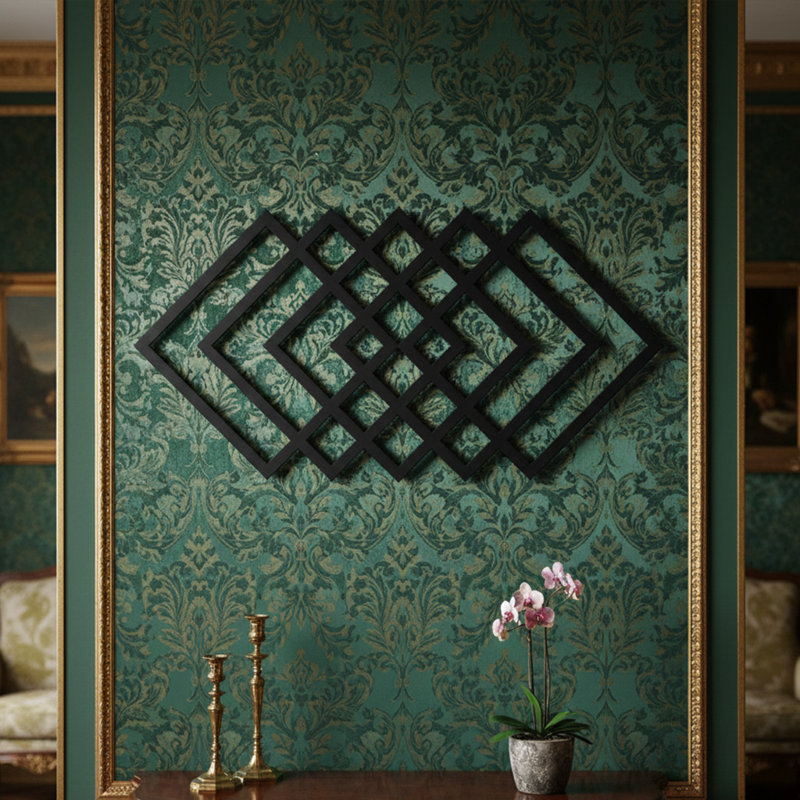 Abstract Geometric Metal Wall Décor