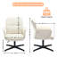 Fauteuils d'appoint rembourrés modernes en tissu avec hauteur réglable et base sans roulettes pour le salon, la chambre à coucher ou le bureau-634661249