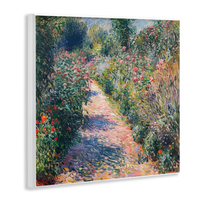 Plaque murale impressionniste Wildflower Path, design par LSR Creative Studio