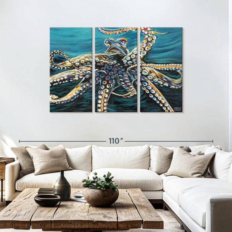 Brampt Wild Octopus II, 48" H x 74" W