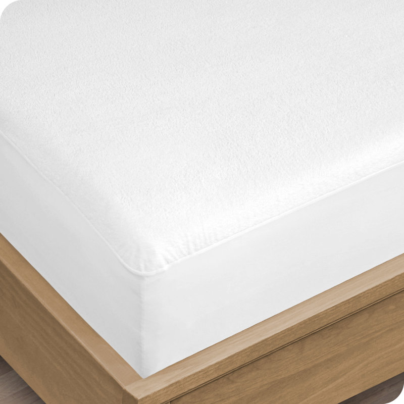 White Waterproof Cotton Terry Crib Mattress Protector