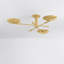Johnson Semi Flush in Aged Brass