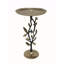 Table d'appoint 13,8 x 13,8 x 24 po en aluminium noir et doré avec un design délicat de grenade