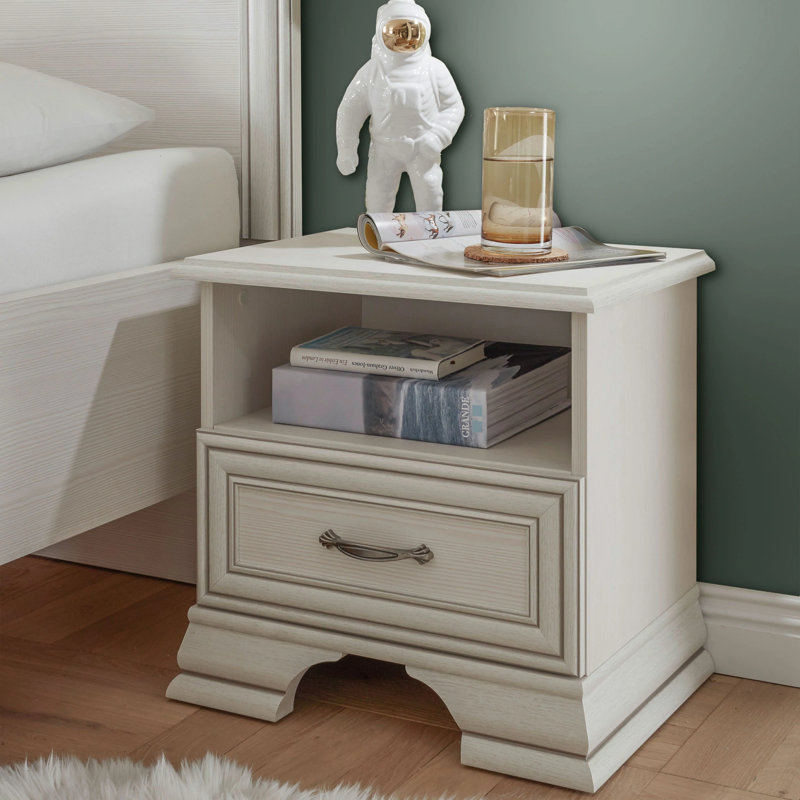 49cm W Manufactured Wood Bedside Table