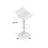Amp Contemporary Vinyl Adjustable Height Barstool with Quilted Wave Seat-1444476976