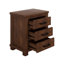 Ensemble de 2 tables de chevet en bois, table de chevet 3 tiroirs, table de bout, table de rangement verticale