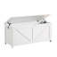 Banc de rangement - Rangement de vestibule blanc, découpe en U, espace de rangement spacieux, installation rapide-693634010