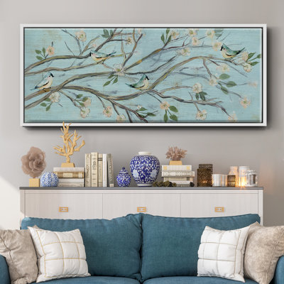 «Blue Sky and Blossoms», toile encadrée
