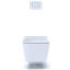 Toilette suspendue TOTO® SP de forme carrée et réservoir à double chasse DuoFit® In-Wall 1,28 et 0,9 GPF avec alimentation en cuivre-34439873