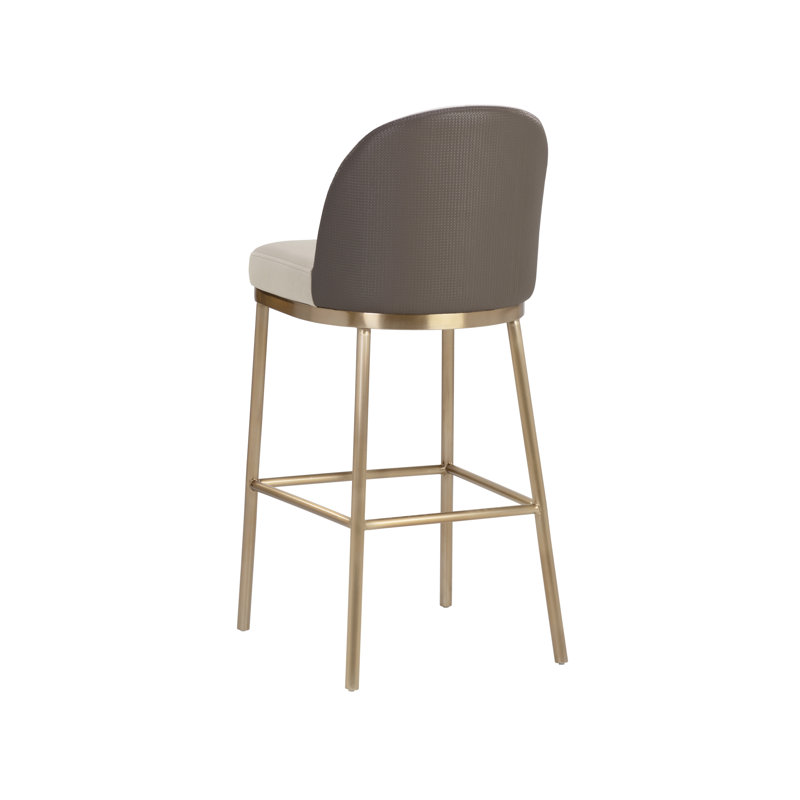LAVANIA BARSTOOL - MEG TAUPE / PORCINI TAUPE, Bar Stool (30" Seat Height)