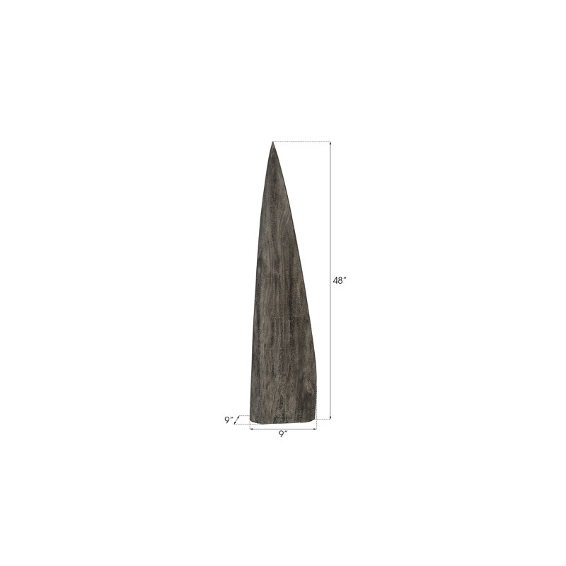 Shark Tooth Sculpture, 48" H x 9" W x 9" D