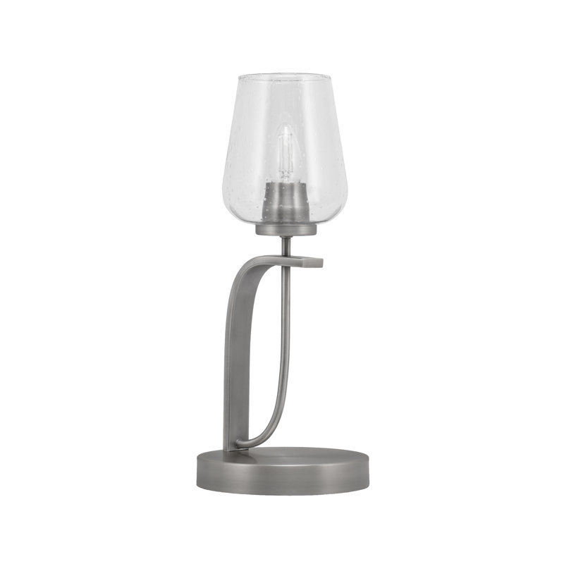 Cavella Accent Lamp Shown With 5" Clear Bubble Glass, Graphite