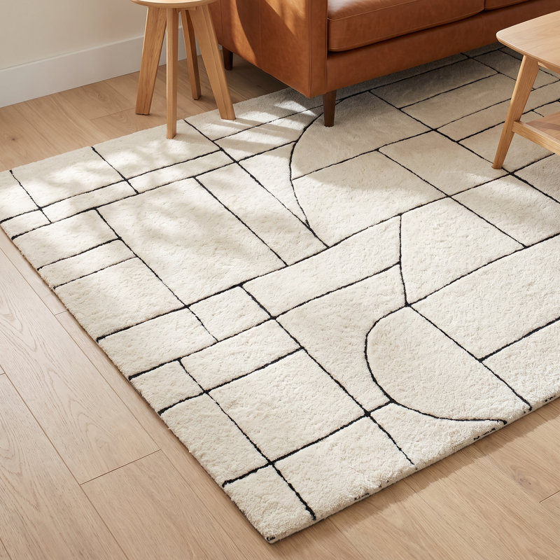 Lyla Wool Geometric Indoor Rug, Rectangle 5' x 8'