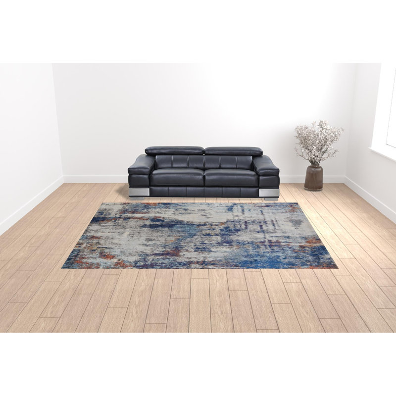 Groh Pappalardo Abstract Contemporary Area Rug, Multi/Ivory, Rectangle 10' x 14'