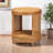 Jolynne Natural Brown Rattan End Table in Modern Bohemian Style