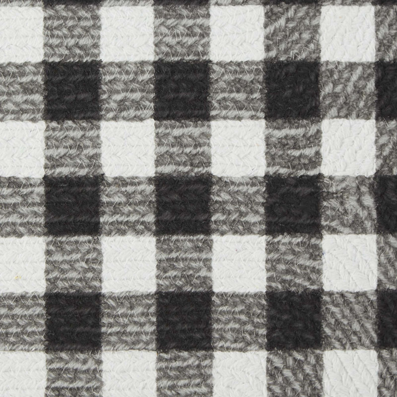 Tapis en os Houstonia Buffalo, Noir / blanc