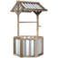 Pot à fleurs en bois, lit de jardin surélevé, lit de fleurs surélevé hexagonal pour jardin, gris