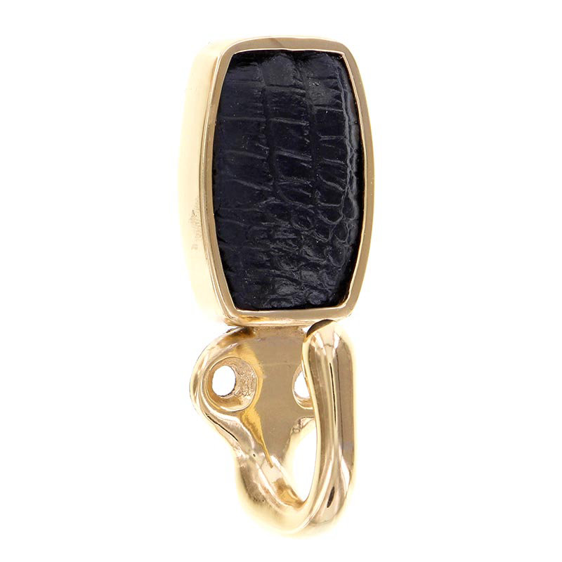 Equestre Wall Hook, Black, Polished Gold