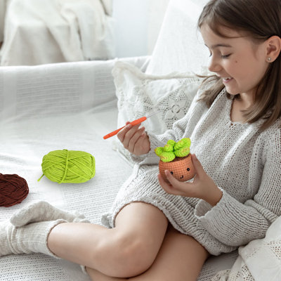 Succulents Crochet Kit for Beginners for Adults 4 Types of Succulents