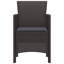 Chaise de jardin 2 pièces vidaXL en polypropylène brun 20,87 x 19,29 x 33,46 po-30906536-30906537