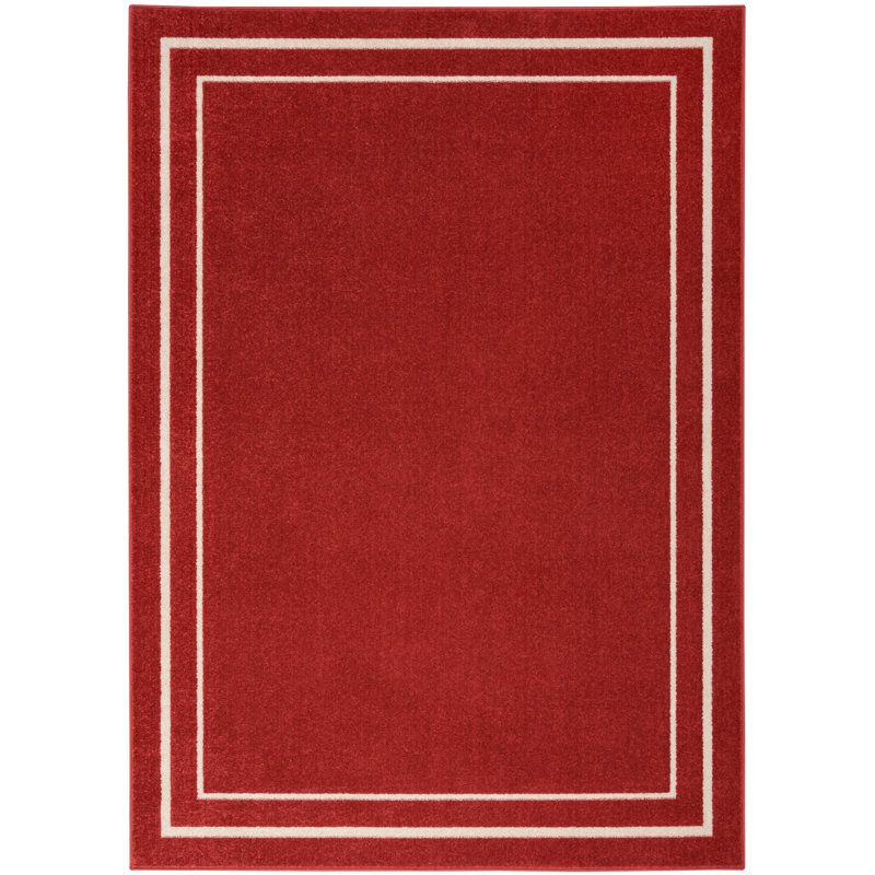 Nourison Essentials Brick Ivory Indoor/Outdoor Area Rug, Rectangle 4' x 6'