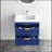 24" floating wall mounted bathroom vanity with white ceramic sink and drawer storage-14164204