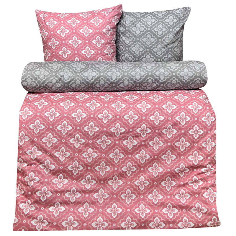 Bed Linen Set, Pink/Grey