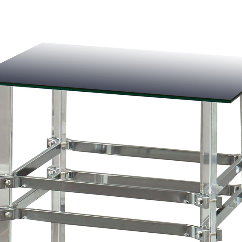 Breide Glass Top End Table