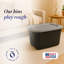 Bac de rangement en plastique moulé durable de 10 gallons Homz 6610BKTS10 avec couvercle sécuritaire