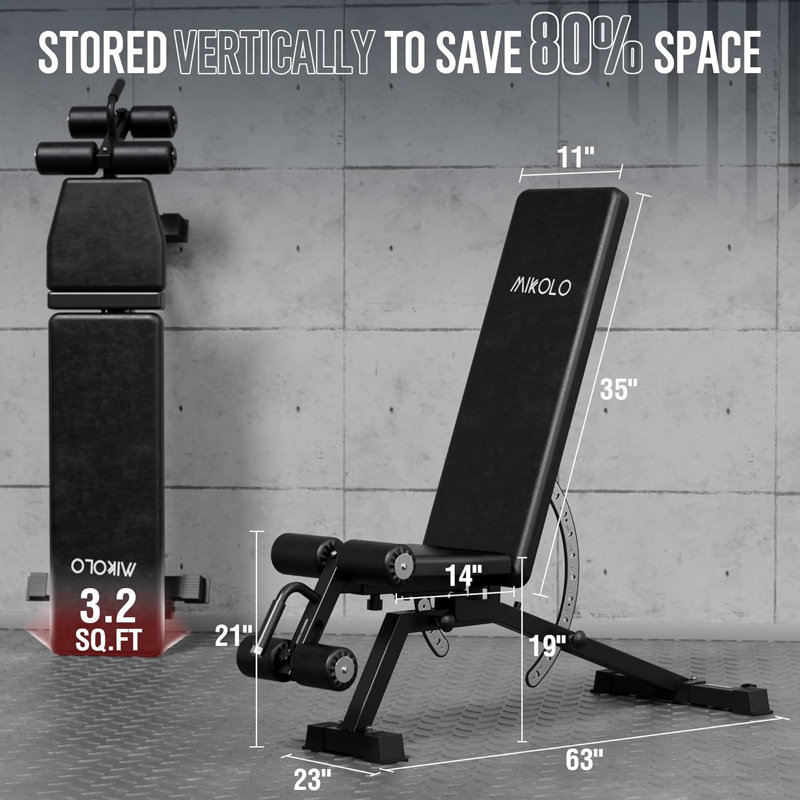 Banc de musculation 1200LB avec support pour les jambes - Banc d'entraînement vertical
