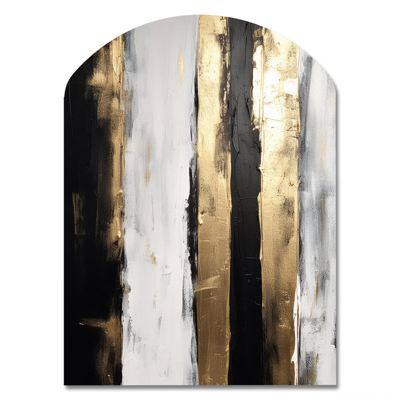 Engstrom - Sculpture murale abstraite en métal - Forme d'arche, H 34 po x l 25 po