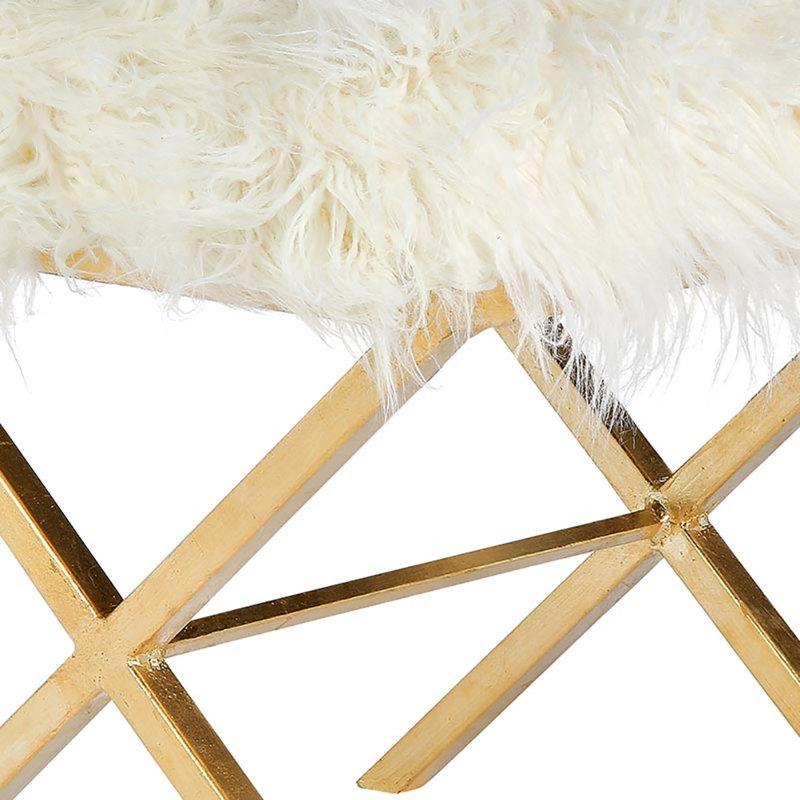 Tabouret d'appoint Soho, Feuille d’or